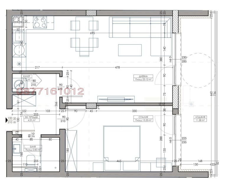 Zu verkaufen  1 Schlafzimmer Warna , Wladislaw Warnentschik 1 , 76 qm | 46833801 - Bild [2]