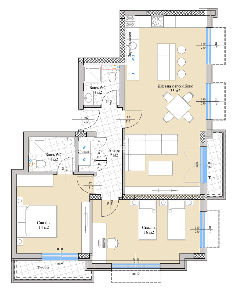 Na sprzedaż  2 sypialnie Plowdiw , Ostromila , 117 mkw | 13956091 - obraz [2]