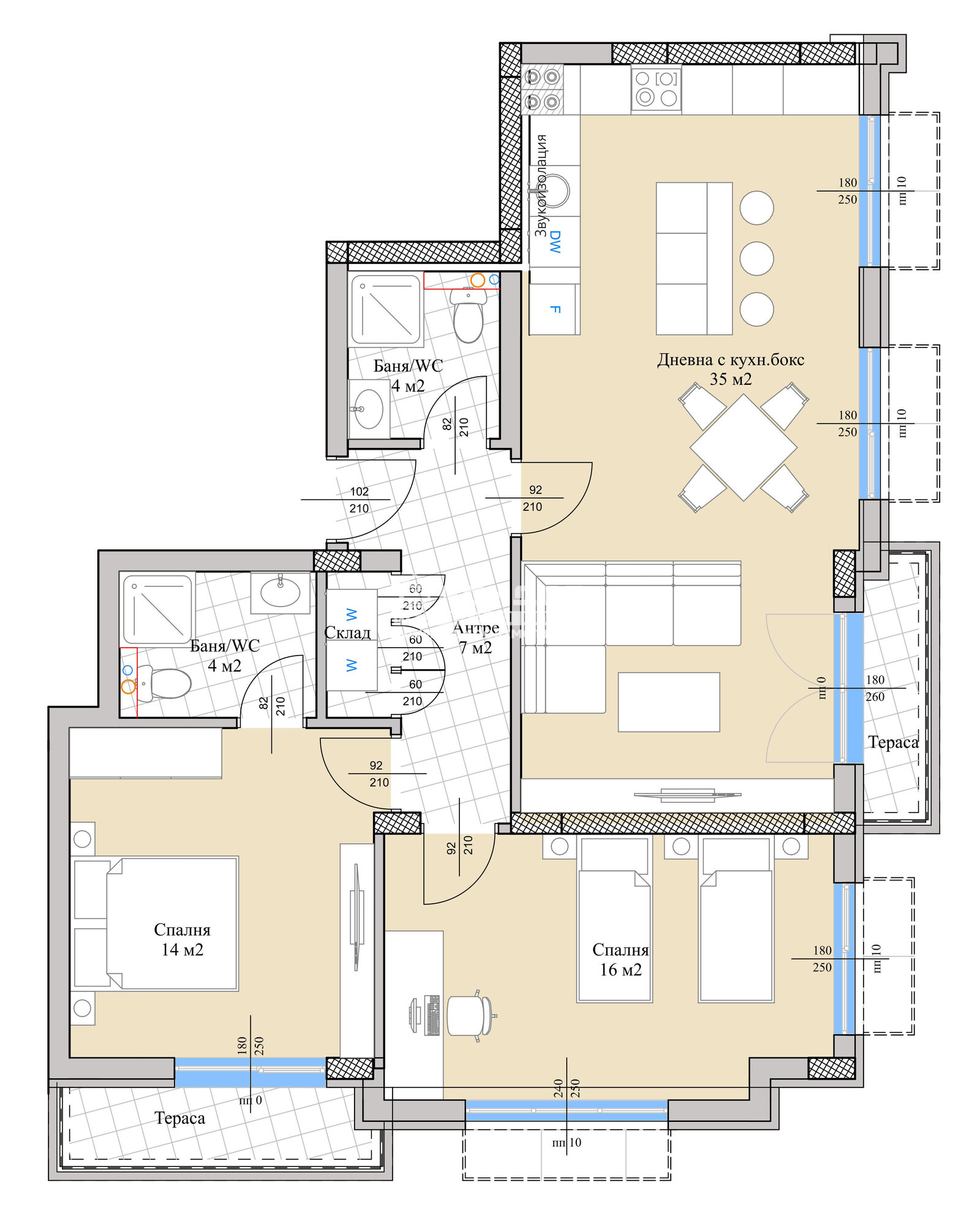 Продава 3-СТАЕН, гр. Пловдив, Остромила, снимка 2 - Апартаменти - 49956083