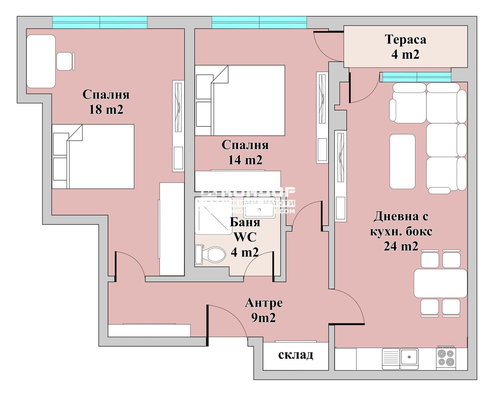 Продава 3-СТАЕН, гр. Пловдив, Тракия, снимка 2 - Апартаменти - 51414254