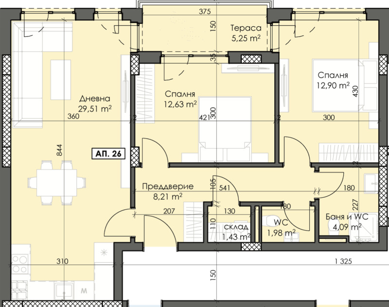 Продава 3-СТАЕН, гр. Пловдив, Тракия, снимка 1 - Aпартаменти - 49566140