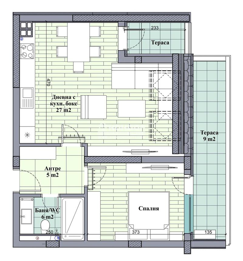 Продава 2-СТАЕН, гр. Пловдив, Център, снимка 2 - Aпартаменти - 49092679