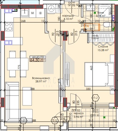 Продава 2-СТАЕН, гр. Пловдив, Тракия, снимка 2 - Апартаменти - 54352433