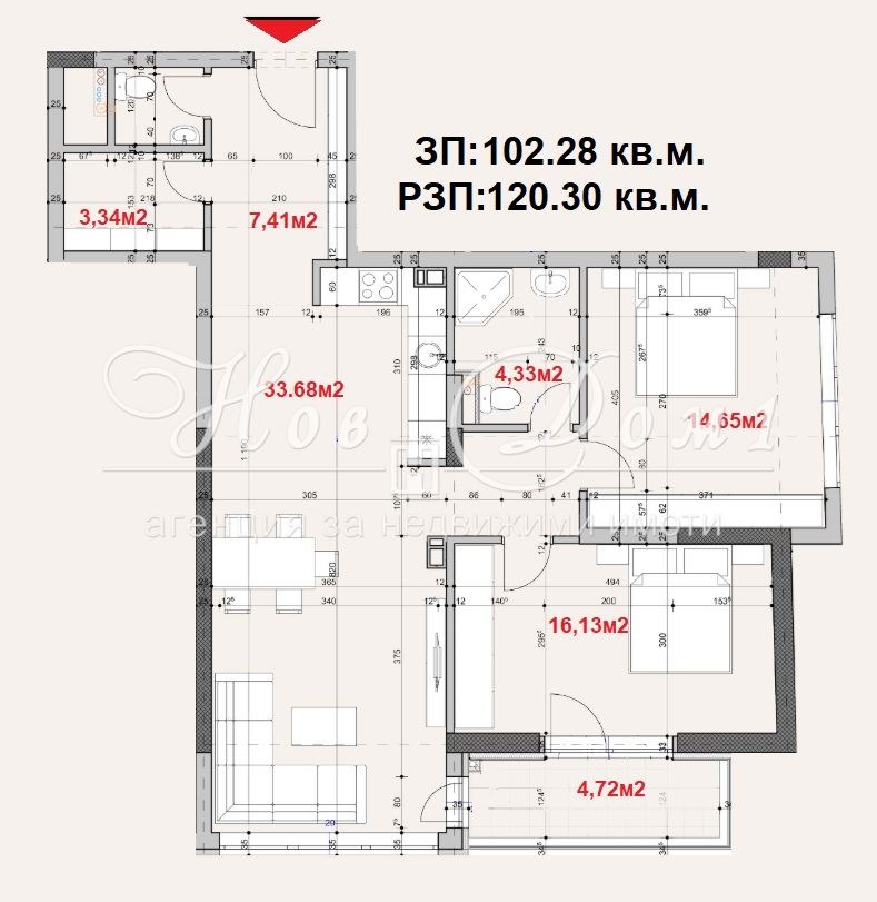 Продава 3-СТАЕН, гр. София, Лагера, снимка 2 - Апартаменти - 54143843