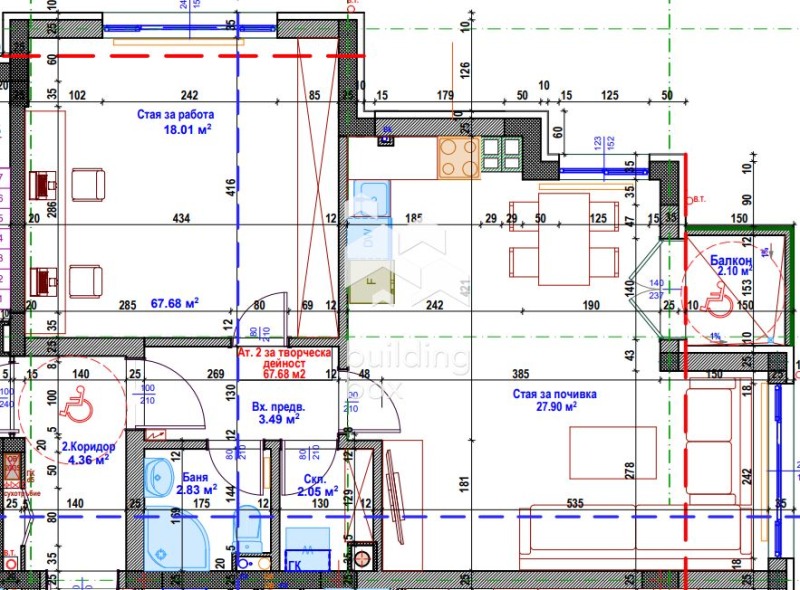 Eladó  1 hálószoba Sofia , Bankja , 83 négyzetméter | 96709208 - kép [2]