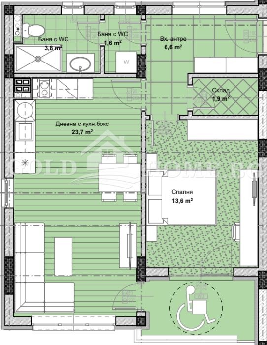 Til salgs  1 soverom Plovdiv , Ostromila , 79 kvm | 17263980 - bilde [2]