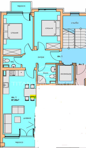 Продава 3-СТАЕН, гр. Пловдив, Съдийски, снимка 2 - Aпартаменти - 47601014