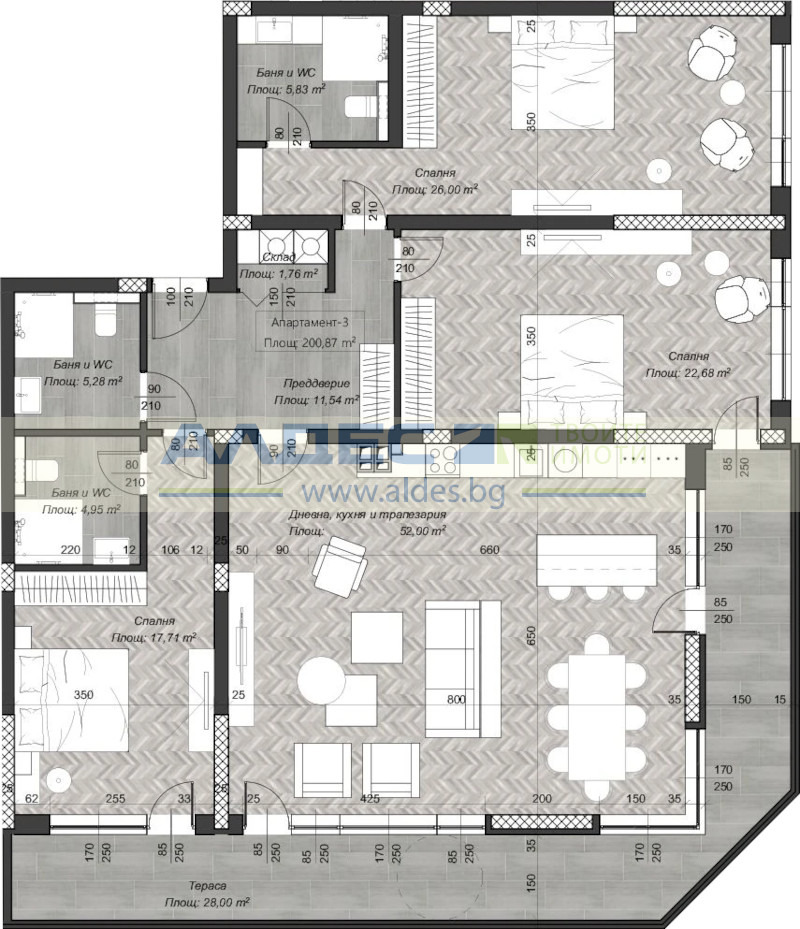 Zu verkaufen  3 Schlafzimmer Sofia , Zona B-18 , 237 qm | 55207260