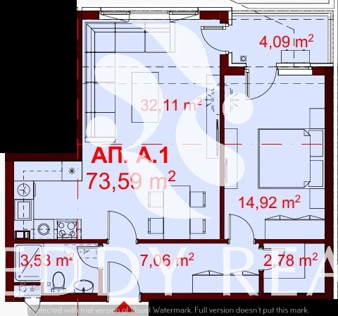 Eladó  1 hálószoba Burgas , Slavejkov , 77 négyzetméter | 72862218 - kép [12]