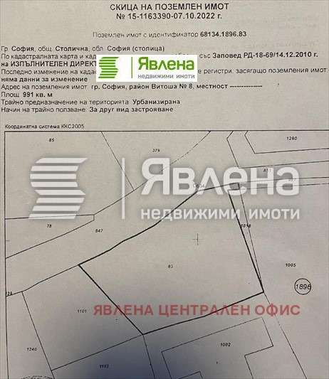 Продава  Парцел град София , Княжево , 1449 кв.м | 26386789 - изображение [4]