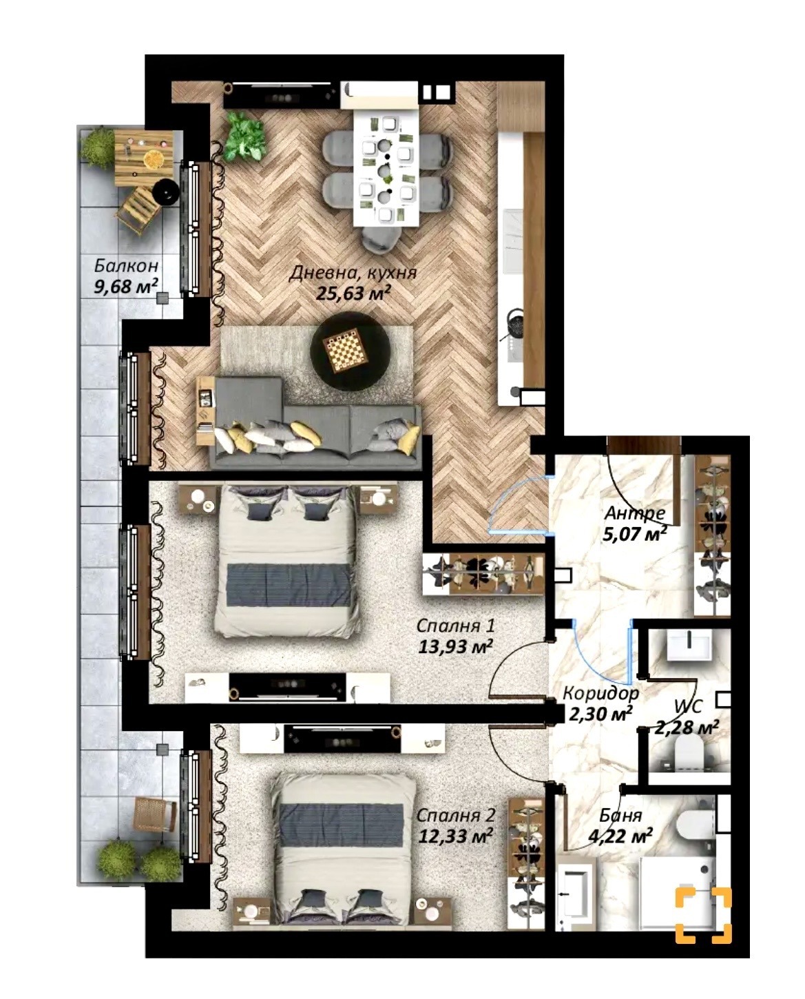 Продава 3-СТАЕН, гр. Стара Загора, Аязмото, снимка 7 - Апартаменти - 55190121