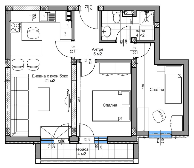 À vendre  2 chambres Plovdiv , Proslav , 73 m² | 77003964 - image [2]