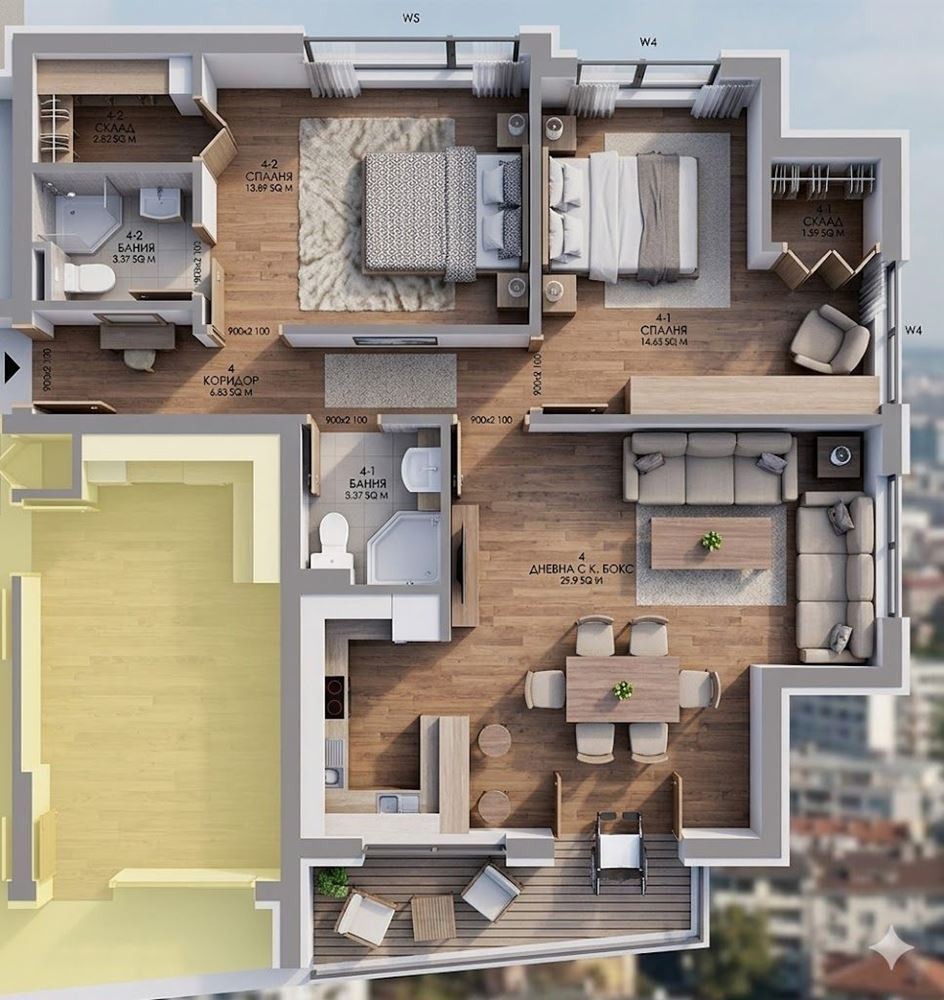 Продава 3-СТАЕН, гр. София, Хаджи Димитър, снимка 5 - Апартаменти - 54538575