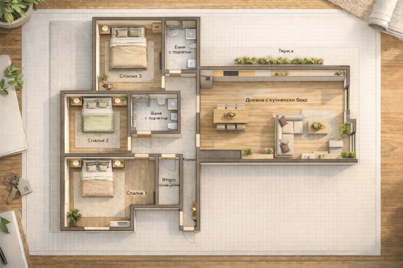 Продава 4-СТАЕН, гр. София, Карпузица