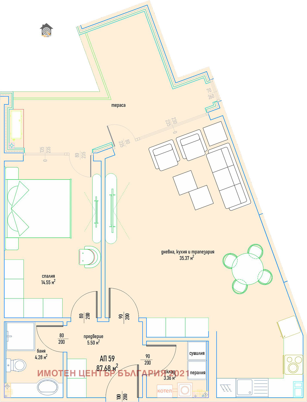 Продава 2-СТАЕН, гр. София, Дървеница, снимка 2 - Апартаменти - 54042324