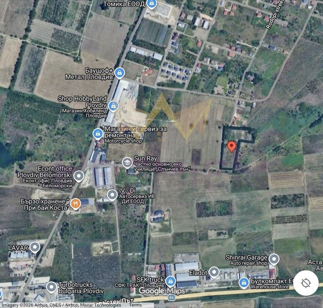 Продава ПАРЦЕЛ, гр. Пловдив, Беломорски