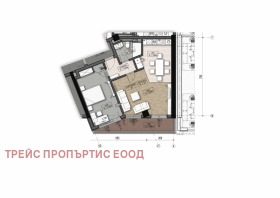 1 bedroom Druzhba 2, Sofia 1