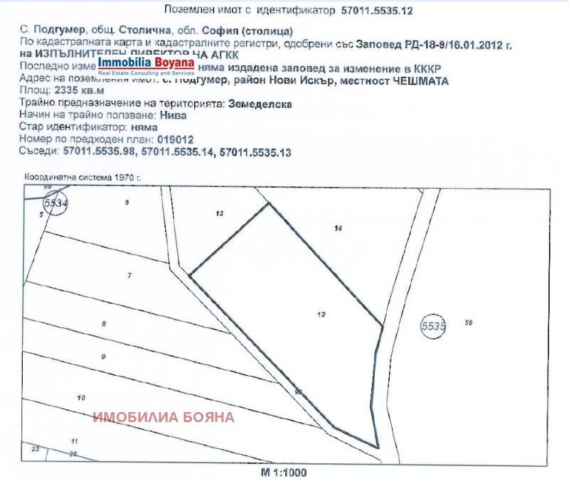 À vendre  Parcelle Sofia , Podgoumer , 936 m² | 13596563 - image [3]