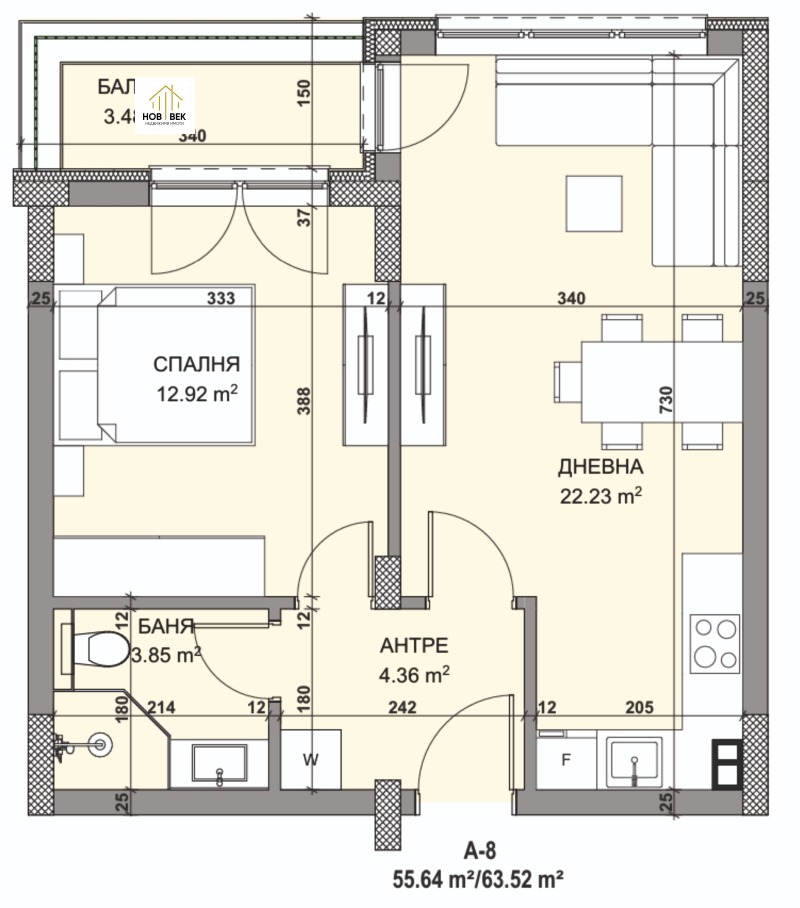 Zu verkaufen  1 Schlafzimmer Warna , Wladislaw Warnentschik 1 , 64 qm | 21692830