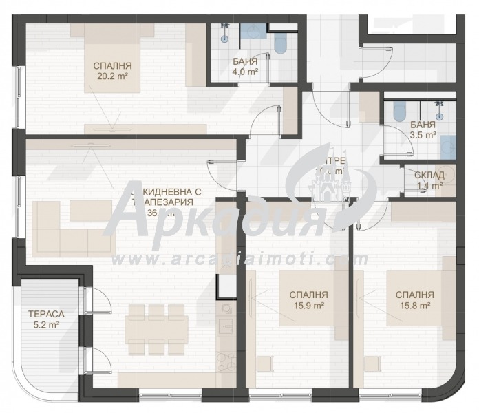 Продава  Многостаен град Пловдив , Център , 157 кв.м | 31889306 - изображение [3]