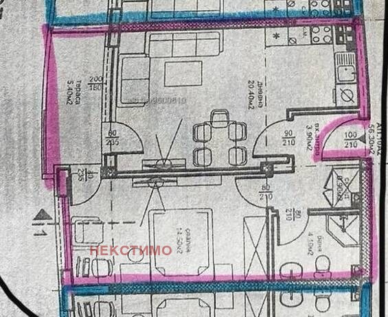 De vânzare  1 dormitor Plovdiv , Iujen , 64 mp | 31071193