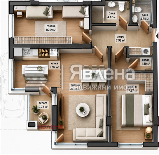 Продава 3-СТАЕН, гр. София, Надежда 2, снимка 2 - Апартаменти - 55996217