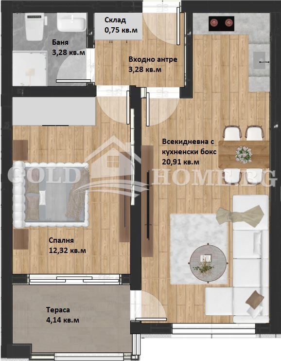 Продава  2-стаен град Пловдив , Христо Смирненски , 66 кв.м | 78449003 - изображение [2]