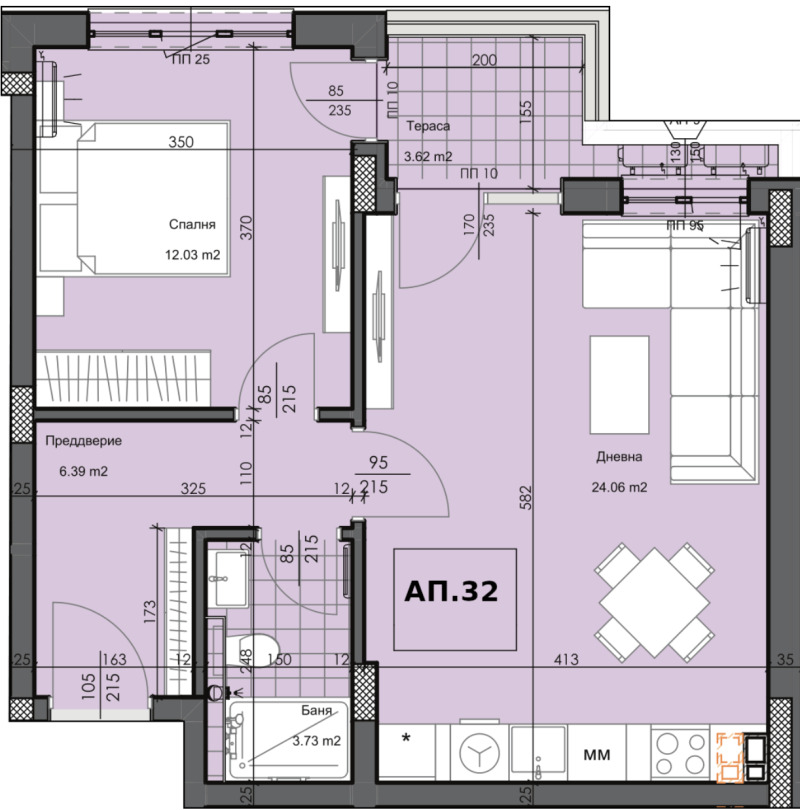 À vendre  1 chambre Plovdiv , Karchiyaka , 76 m² | 64406746 - image [3]