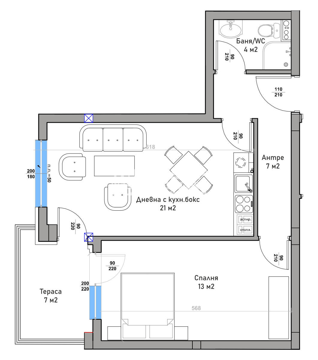 Продава 2-СТАЕН, гр. Пловдив, Кючук Париж, снимка 2 - Апартаменти - 53424697