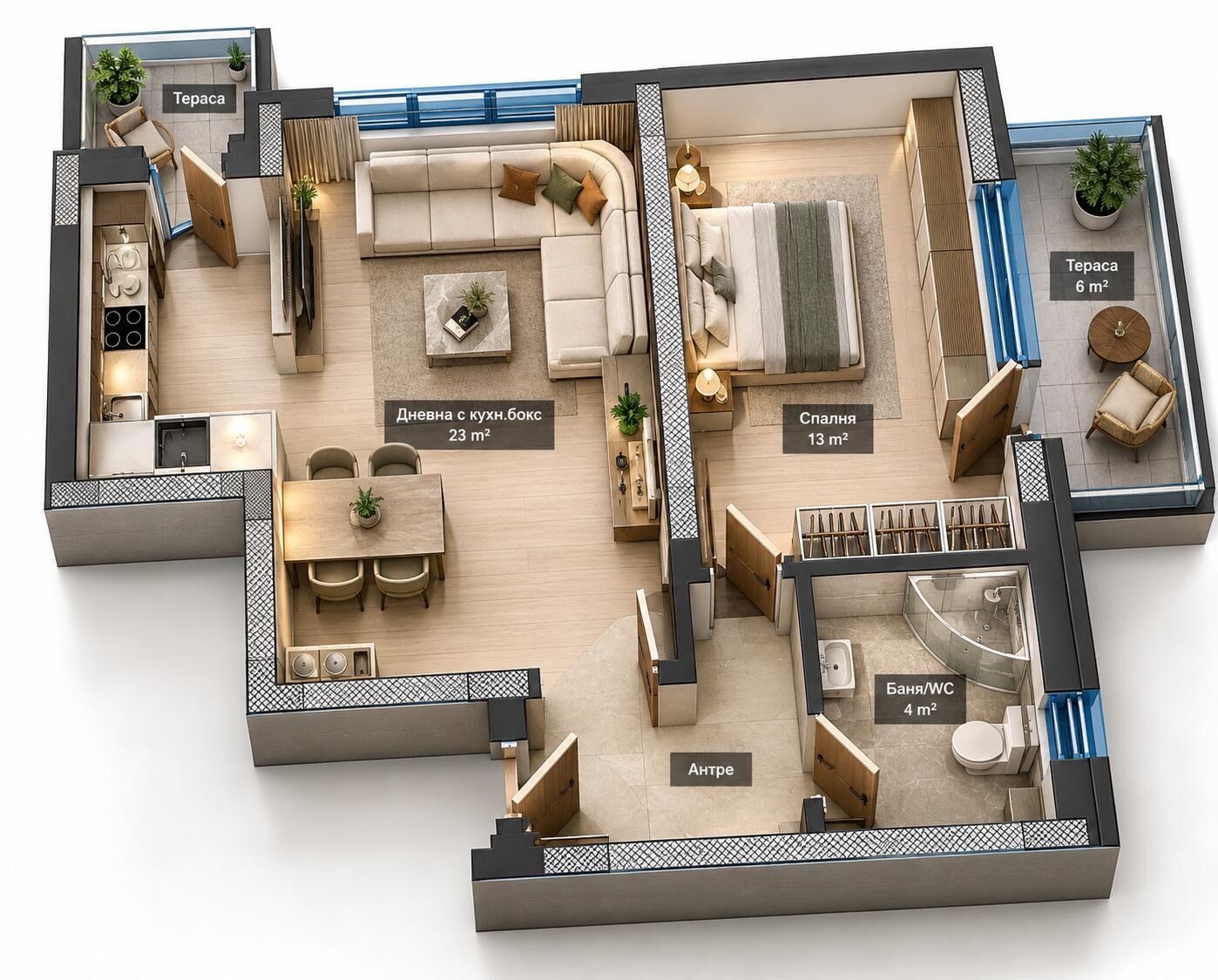 Продава 2-СТАЕН, гр. Пловдив, Тракия, снимка 2 - Апартаменти - 56462237