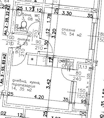 Til salg  1 soveværelse Shumen , Trakiya , 55 kvm | 89283452 - billede [2]