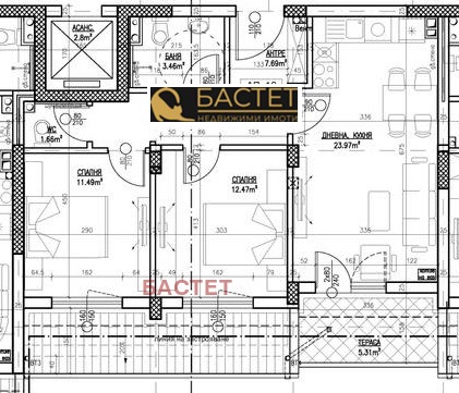 En venta  2 dormitorios Sofia , Gorna banya , 90 metros cuadrados | 82536827 - imagen [2]