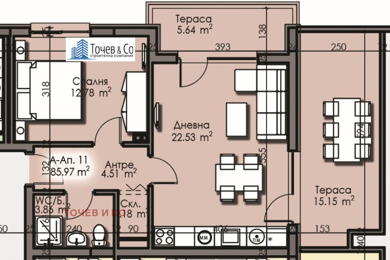 Продава  2-стаен, град Бургас, Изгрев • 98 866 EUR • ID 54033746 — holmes.bg - [1] 
