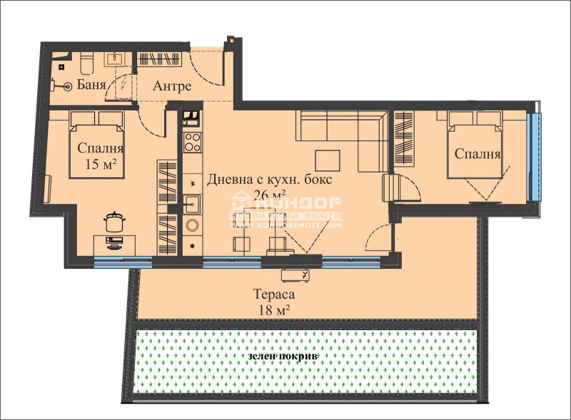 For Sale  2 bedroom Plovdiv , Hristo Smirnenski , 115 sq.m | 58654967 - image [2]