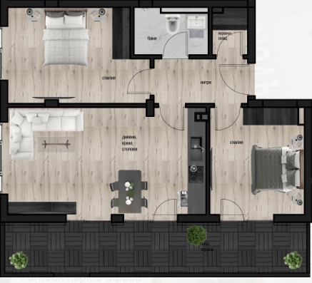 Na prodej  2 ložnice Plovdiv , Kjučuk Pariž , 101 m2 | 65479053
