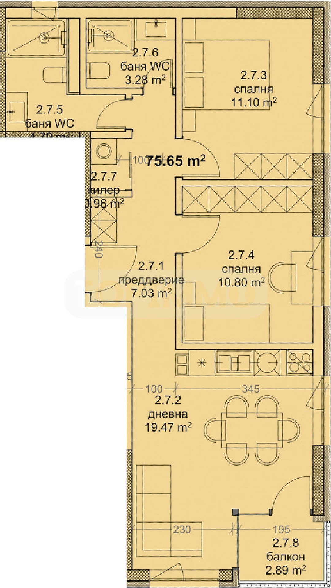 Продава 3-СТАЕН, гр. Варна, Трошево, снимка 2 - Апартаменти - 52272524