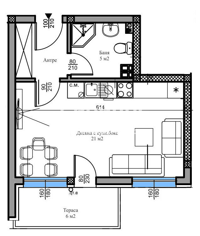 Продава  1-стаен град Пловдив , Беломорски , 57 кв.м | 82676826 - изображение [2]