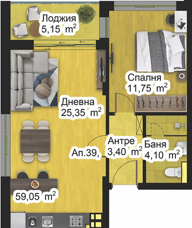 Til salgs  1 soverom Plovdiv , Zapaden , 74 kvm | 74311264 - bilde [4]