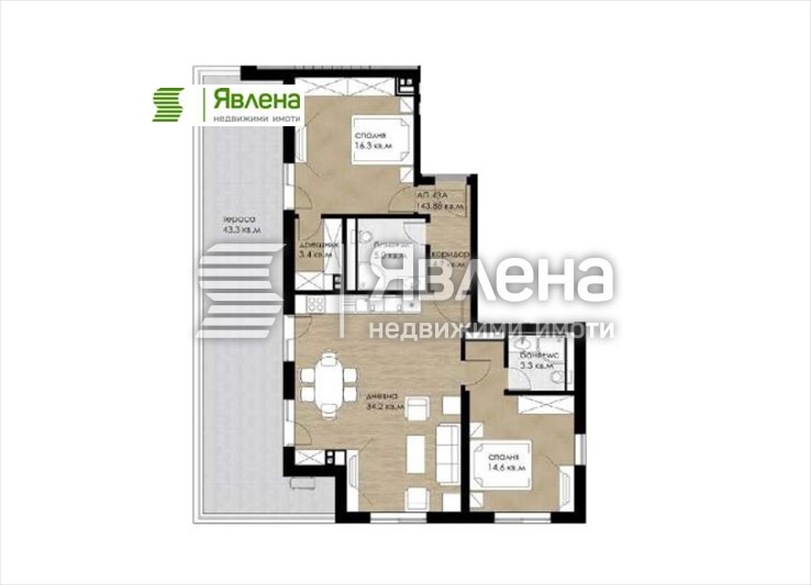 In vendita  2 camere da letto Sofia , Drugba 2 , 171 mq | 66496815 - Immagine [2]