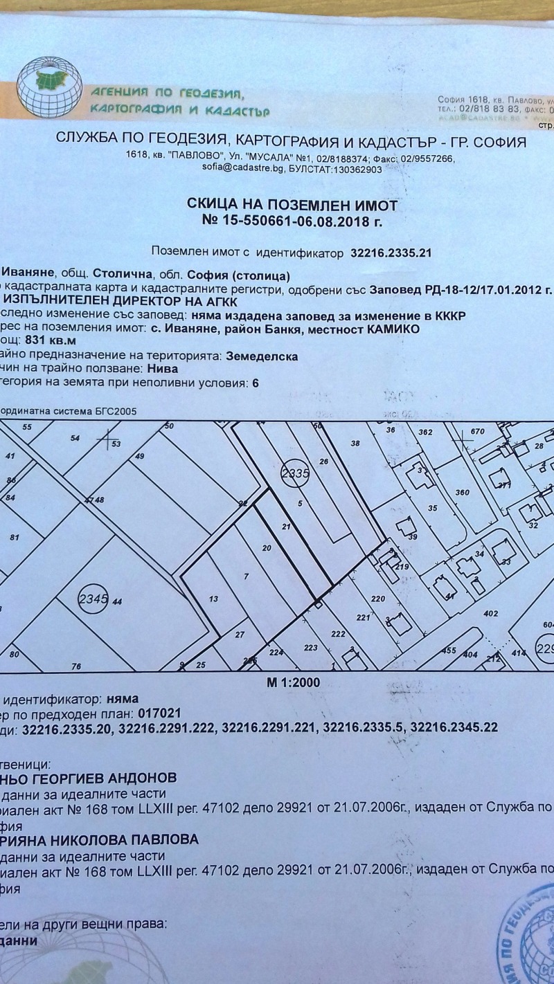 For Sale  Plot Sofia , Ivanyane , 831 sq.m | 36646902