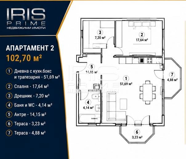 Продава 2-СТАЕН, гр. Шумен, 5-ти полк