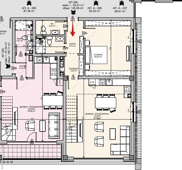 Продава 4-СТАЕН, к.к. Боровец, област София област, снимка 4 - Апартаменти - 43515707