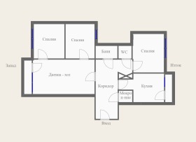 МНОГОСТАЕН, 97 m2