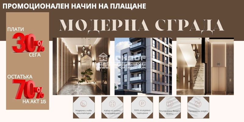 Продаја  1 спаваћа соба Пловдив , Христо Смирненски , 77 м2 | 65222287