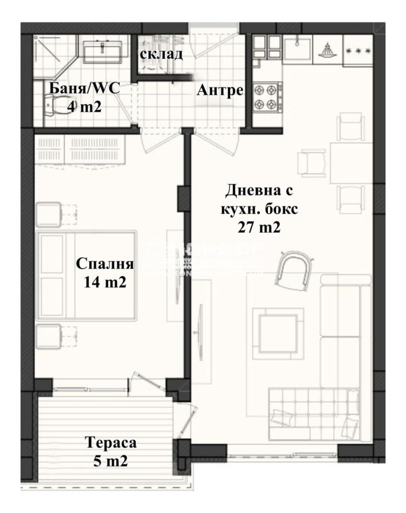 Продава 2-СТАЕН, гр. Пловдив, Кършияка, снимка 3 - Апартаменти - 53345618