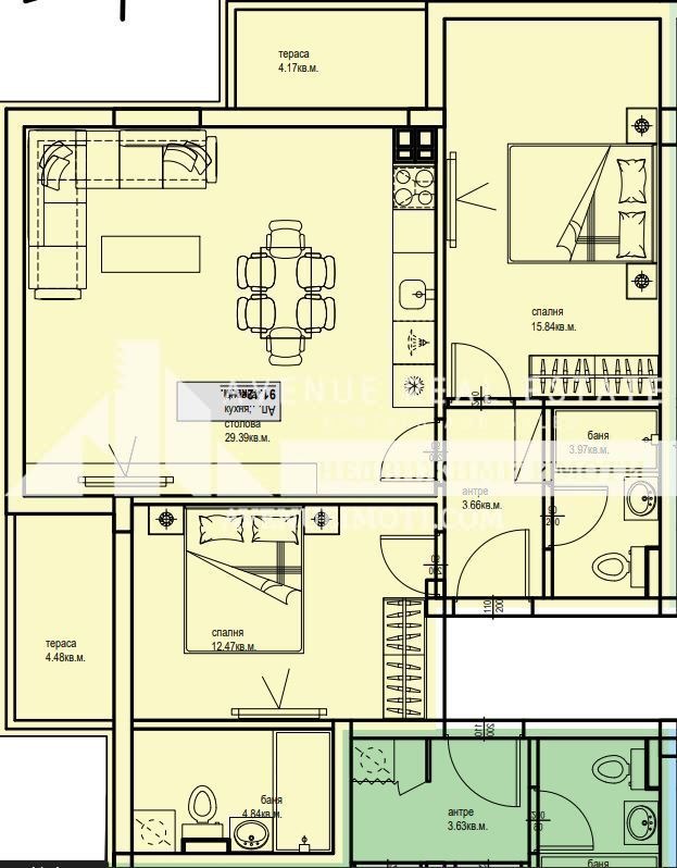 Na sprzedaż  2 sypialnie Plowdiw , Karszijaka , 109 mkw | 38535802 - obraz [2]