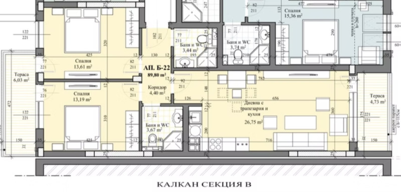 Продава 3-СТАЕН, гр. Пловдив, Христо Смирненски, снимка 2 - Апартаменти - 52360147