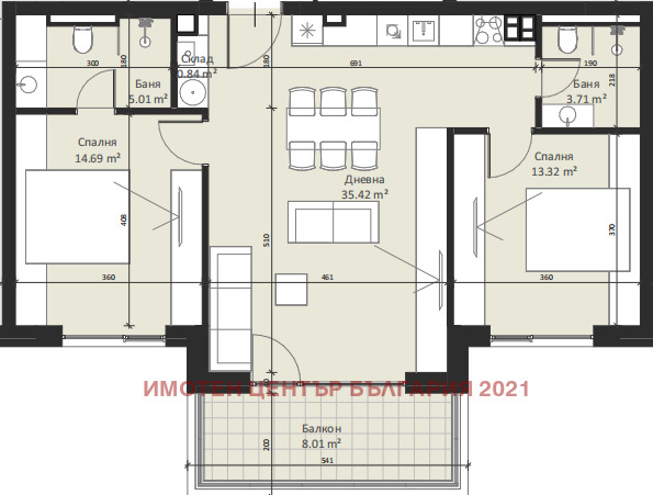 Продава 3-СТАЕН, гр. София, Малинова долина, снимка 4 - Апартаменти - 53008049