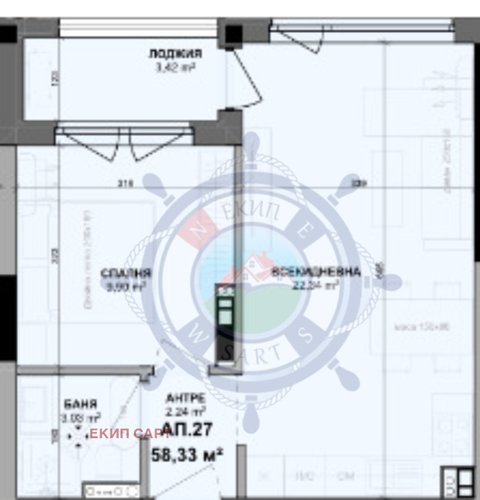 Продава 2-СТАЕН, гр. Варна, Изгрев, снимка 2 - Aпартаменти - 47434486