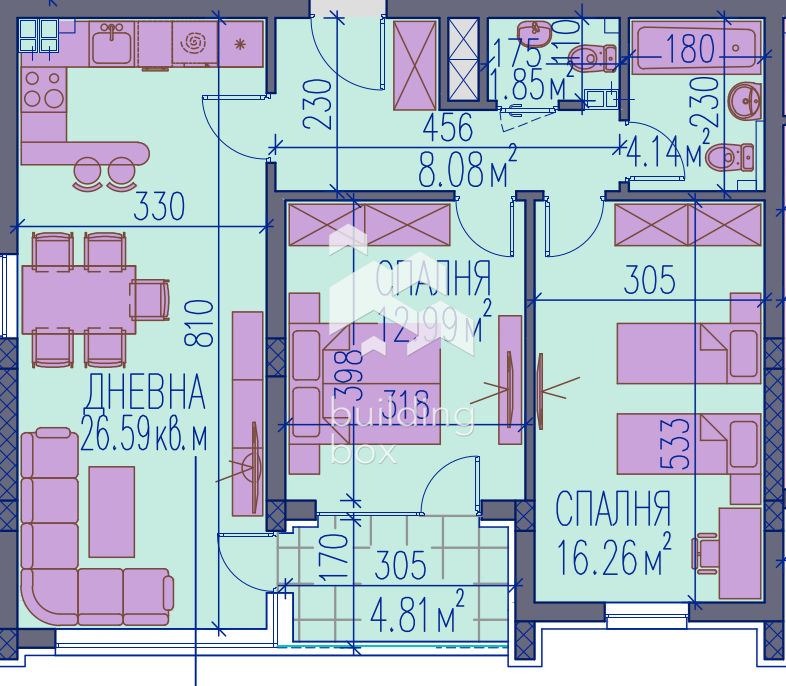 Til salg  2 soveværelser Plovdiv , Trakiya , 108 kvm | 75415301 - billede [5]